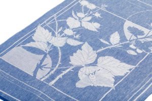 Coton and linen scarf Brumble / I’m not a noxious weed - Blue