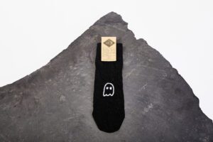 LINEN SOCKS MADE IN FRANCE - "GHOST" BLACK