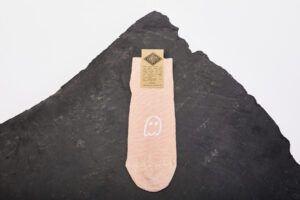 LINEN SOCKS MADE IN FRANCE - "GHOST" PEACH