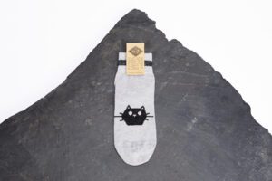 Chaussettes en lin made in France – “Chat célèbre” - Rufus of England