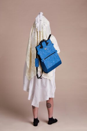 Sac à dos en fibres recyclées "granito" - Eau - Aristide