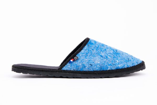 mules chaussons made in france en textiles recyclé. la mode du futur