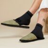 mules chaussons made in france en textiles recyclé. la mode du futur