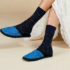 mules chaussons made in france en textiles recyclé. la mode du futur