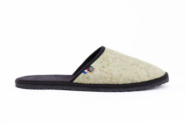 mules chaussons made in france en textiles recyclé. la mode du futur