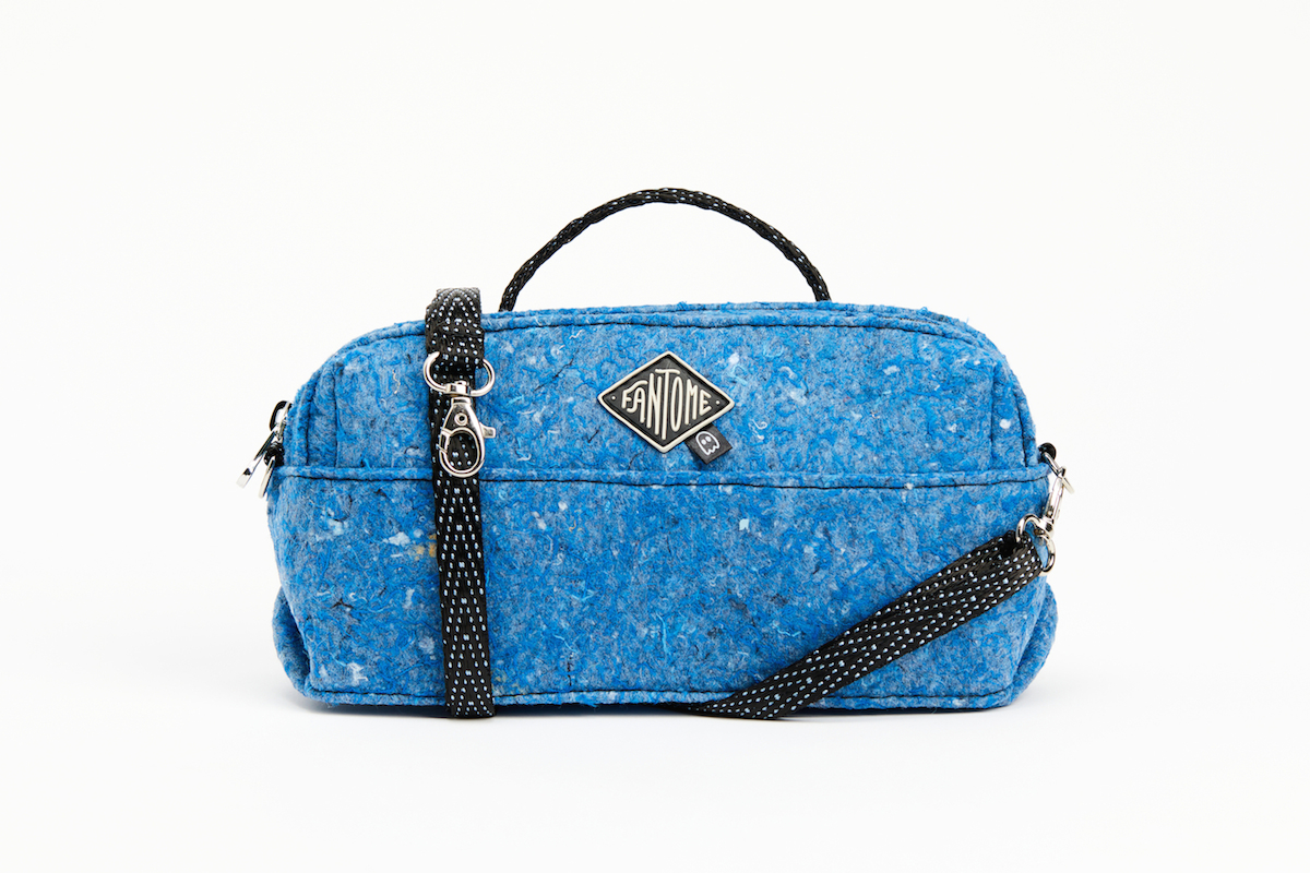 sac à main réalisé à partir de matériaux issus du recyclage. Confection éthique, confection française. maroquinerie alternative.