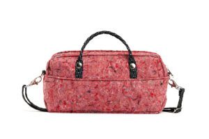 sac à main réalisé à partir de matériaux issus du recyclage. Confection éthique, confection française. maroquinerie alternative.